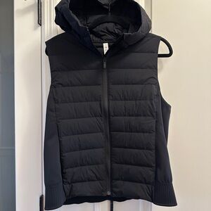 lululemon athletica Hooded Down for it All Black Puffer Vest